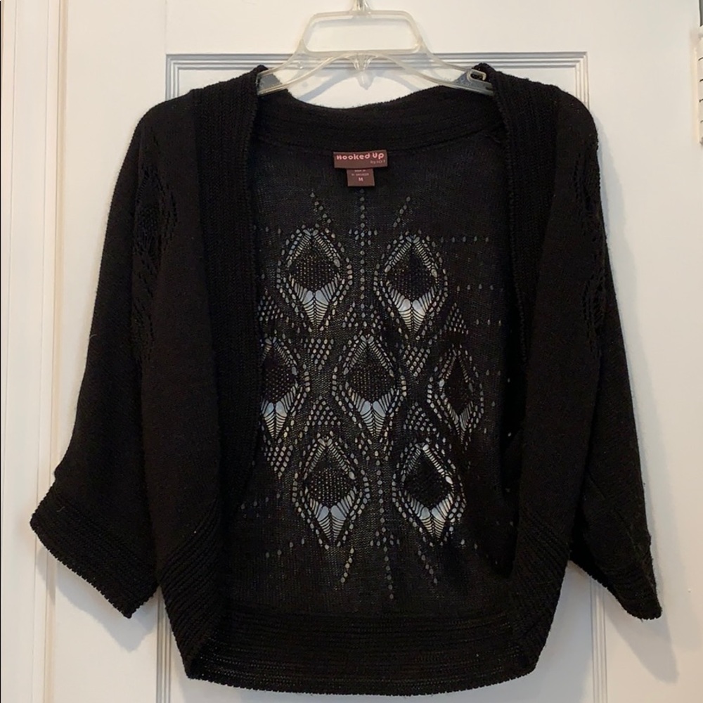 Short black sweater jacket